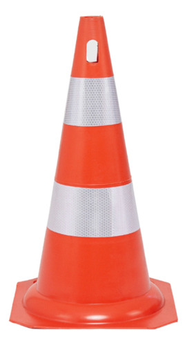12 Cone Flexível Faixa Refletiva 75cm Segurança Sinalização