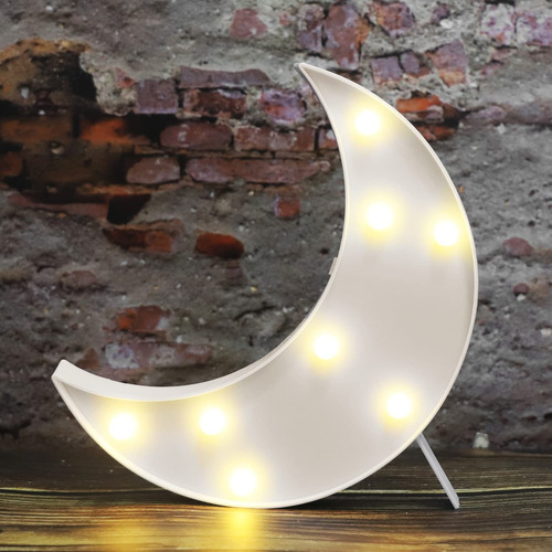 Vicila Letreros Led De Marquesina En Forma De Luna, Luces N.