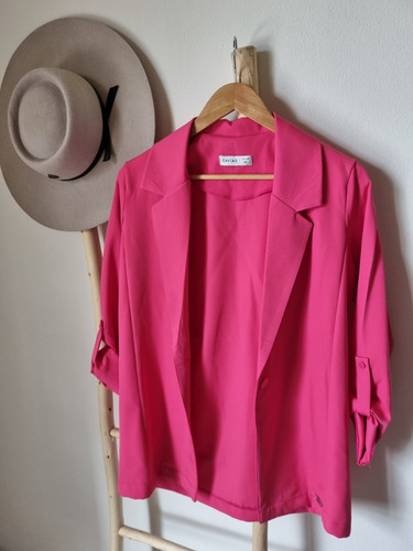 Blazer Fucsia Dama Impecable Marca Caviar