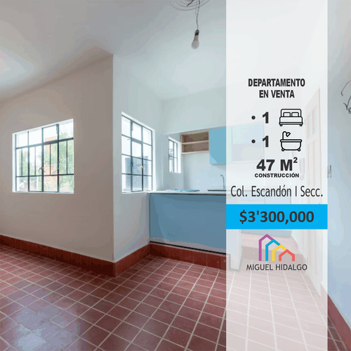 Departamento En Venta En Avenida Progreso En Escandón I Secc