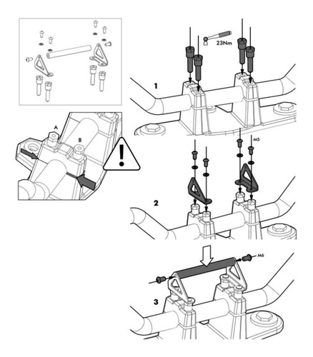 Barra P/ Fixação De Suporte De Gps P/ Yamaha Xt1200z Sténéré
