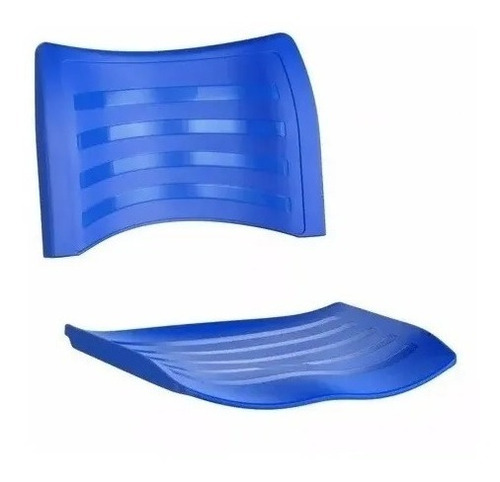 Imagem 2 de 4 de Kit Assento E Encosto Cadeira Iso Fixa E Giratória Azul