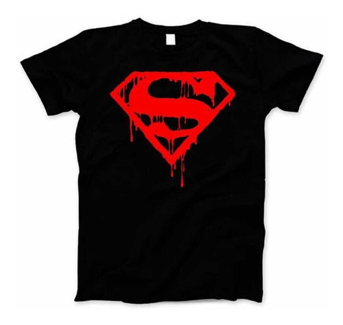 Remera Superman Logo Sangre Marvel  Unisex Algodon