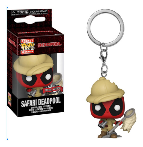 Llavero Funko Deadpool Safari Pop Keychain Edición Especial 