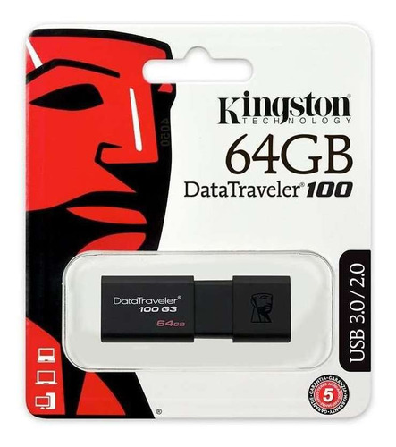 Pendrive 64gb Kingston 3.0 Respalda Fotos Musica Videos
