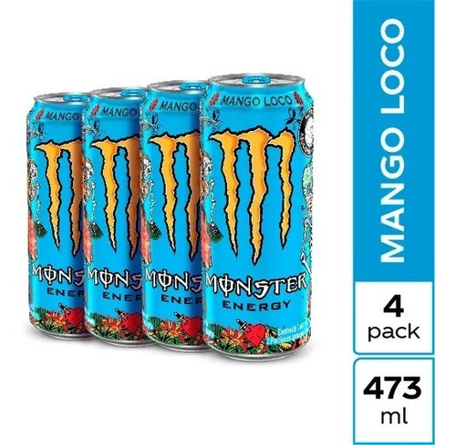 Monster Mango Loco X 4 Latas - mL a $10