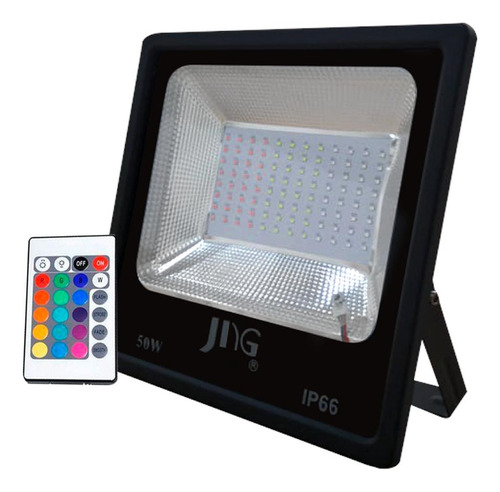 Refletor LED JNG JC-FL 50w SE RGB Colorido IP66