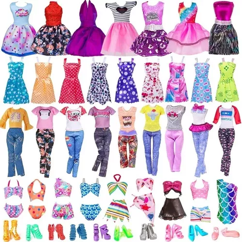 Roupas E Sapatos Para Barbie, 32 Peças, Acessórios Para Barb