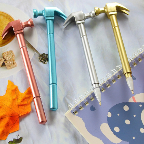 Juego De 24 Plumas De Gel Creativas Con Forma De Martillo,