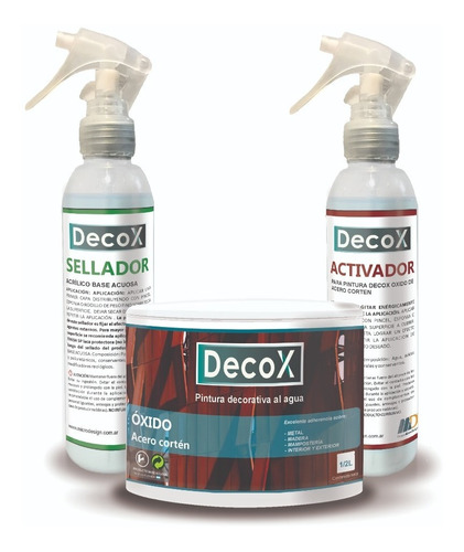 Imagen 1 de 3 de Decox | Kit Completo 1/2 L  | Pintura Óxido De Hierro 