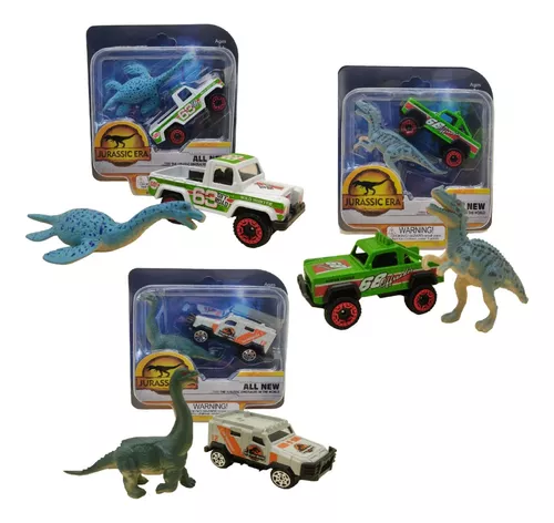 Carrinho Dinossauro Rex com 12 Dinossauros