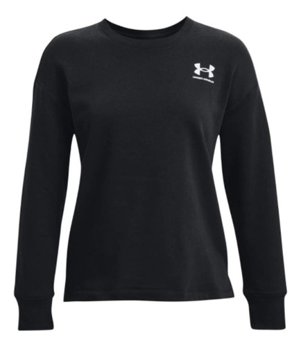 Polerón Mujer Under Armour Rival Fleece Oversize Crew Negro