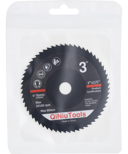 Qiniutools Hojas De Sierra Circular Hss De 3 Pulgadas Y 2.99