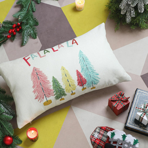 Fundas De Almohada De Navidad De 12 X 20 Pulgadas, Decoracio