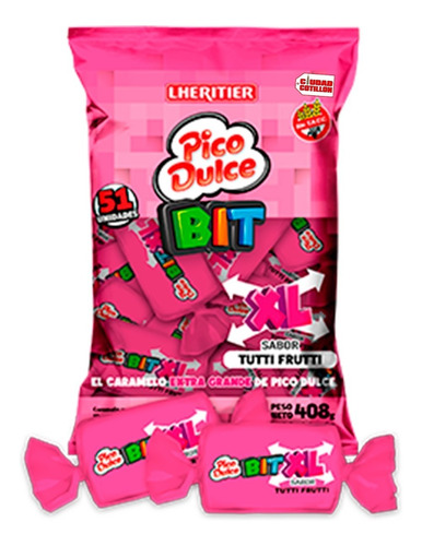 Caramelos Pico Dulce Bit Xl 51 U Tutti Frutti Lheritier -cc