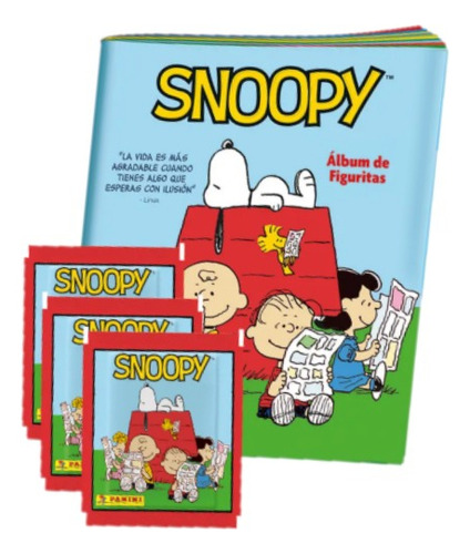 Álbum De Figuritas Snoopy Panini + 40 Sobres De Figuritas
