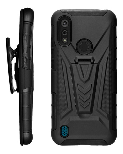 Imagen 3 de 10 de Funda Uso Rudo 3 En 1 Motorola Moto E6s