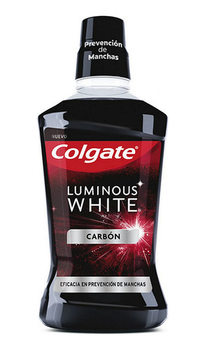 Enjuague Bucal Colgate Luminous White 250 Ml Carbon Activado