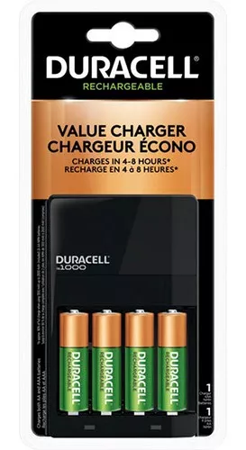 Cargador Pilas Duracell + 8 Pilas Aa Recargables 2500 Mah