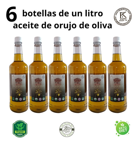 Aceite De Orujo De Oliva 6 Botellas De Un Litro Premium