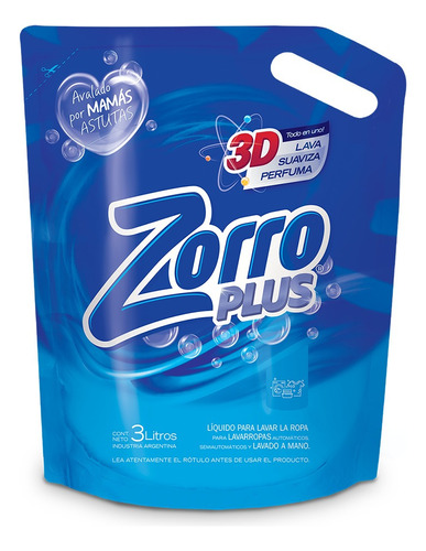 Zorro Plus jabón líquido clásico repuesto 3 L