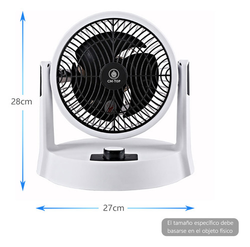 Ventilador De Piso Escritorio De Mesa CM-TOP Portatil 3 Velocidades Circulador Potente Para Oficina Casa Hoga