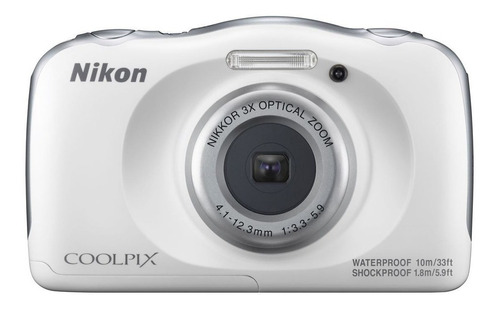  Nikon Coolpix W100 compacta color  blanco 