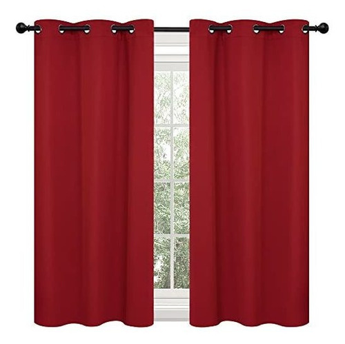 Cortinas Opacas Rojas Para Salón.