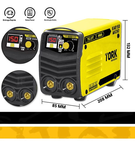 Maquina Solda Inversora 150a 220v Super Tork Kab150