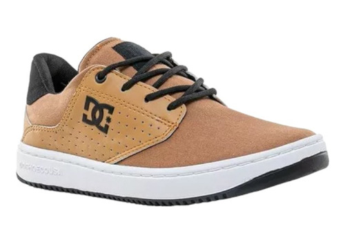 Zapatilla Dc Shoes Modelo Plaza Tx Ss Marrón Negro