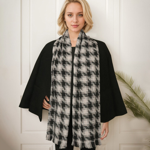 Bufanda Pashmina Para Dama Pata De Gallo Calientita