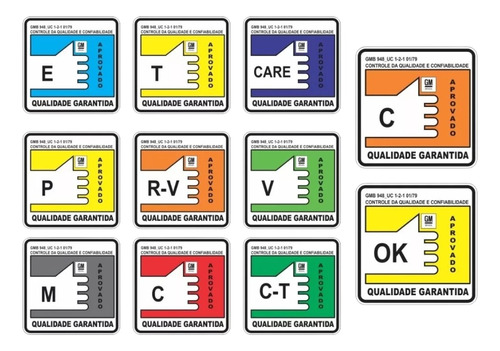 Adesivos Selos Qualidade Parabrisa Chevrolet Opala Opl25