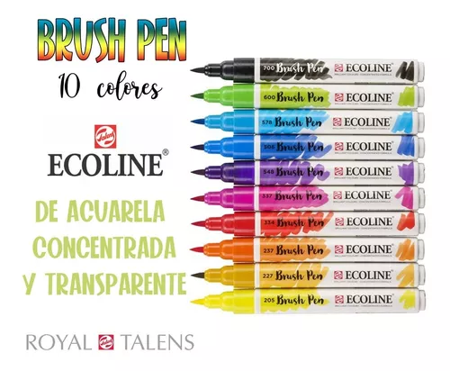 Set de 10 rotuladores Brush Pen Ecoline