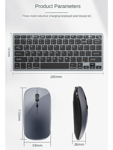 Ultra Slim 2.4ghz Bluetooth Wireless Mouse Keyboard Kit
