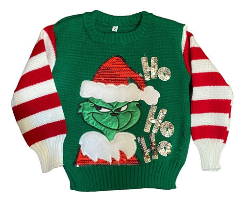 Sueter Navideño Grinch Para Niños Ugly Sweater 