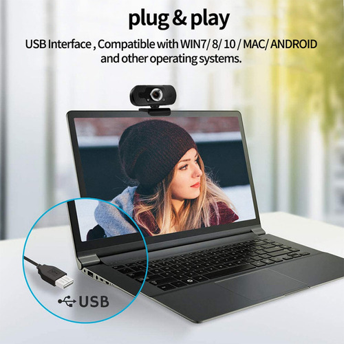 // Cámara De Seguridad Wifi 1080p Usb 2mp Webcam