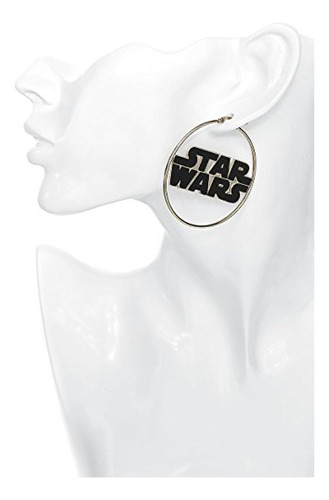 Star Wars Aretes Aro Acero Inoxidable Con Logotipo Joyeria 9