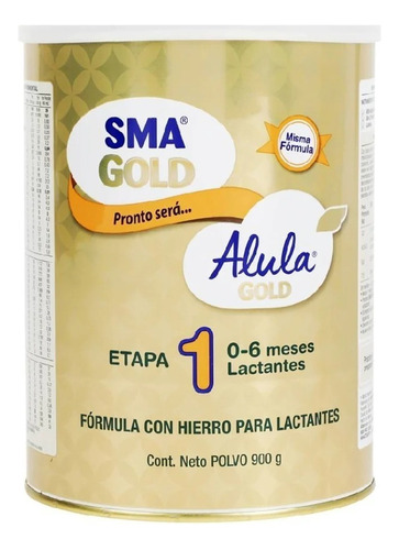 Leche de fórmula en polvo Aspen SMA Gold 1 en lata de 1 de 900g - 0  a 6 meses