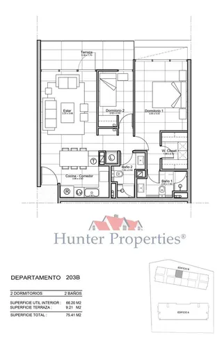 Departamento En Venta De 2 Dorm. En Vitacura