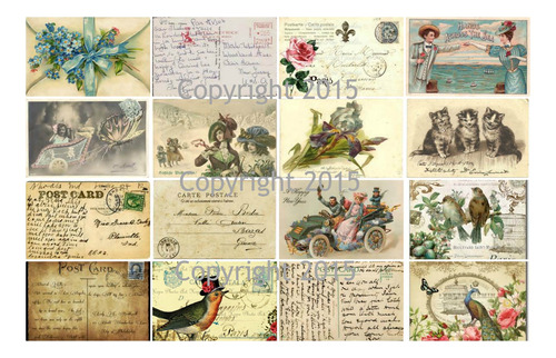 Clasico Hoja Franz Post Cards Collage Impresa # 102 etiqueta