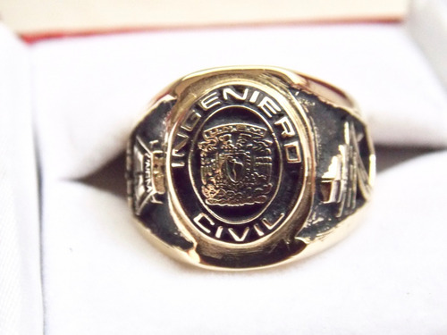 Anillo De Graduación Ingeniero Civil Plata Ley .925