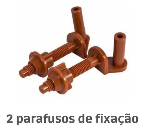 2 Parafuso Fixação Tampa Sanitária Vaso Krona Caramelo 0771