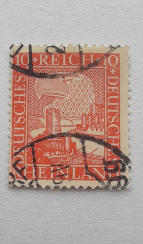 N°325. Imp Alemán. 1925. Aguila Alemana Y El Rhin (sc) (Usado)