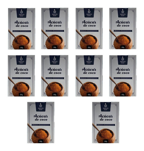 Kit 10un Açúcar De Coco 200g Santo Óleo