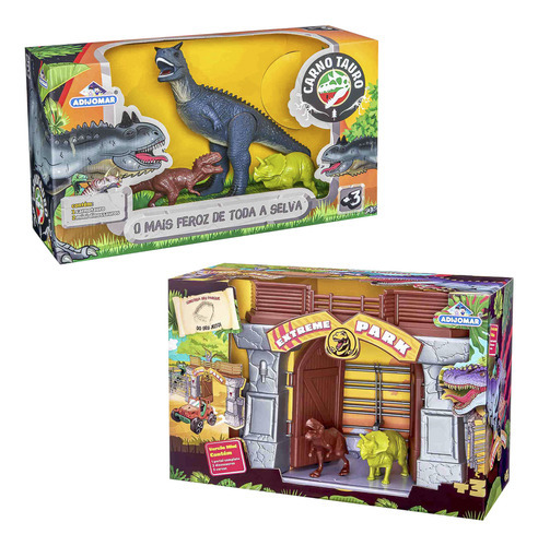 Parque Extreme Park Mini + Dinossauro Rex Carnotauro