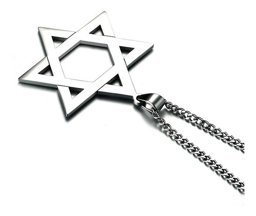 Colar Masculino Com Pingente Estrela De Davi