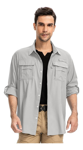 Anteef Camisas Para Hombre Manga Larga Protección Uv