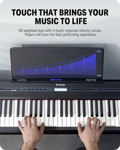 Donner Dep-20 Piano Digital Para Principiantes, 88 Teclas,
