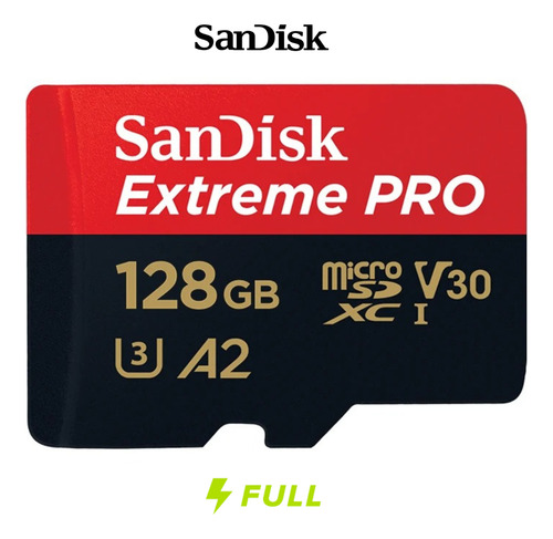 Cartão De Memória Sandisk Extreme Pro 128gb A2 V30 200mb/s