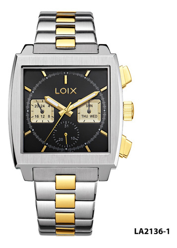 Reloj Hombre Loix® La2136-1 Plateado Y Dorado